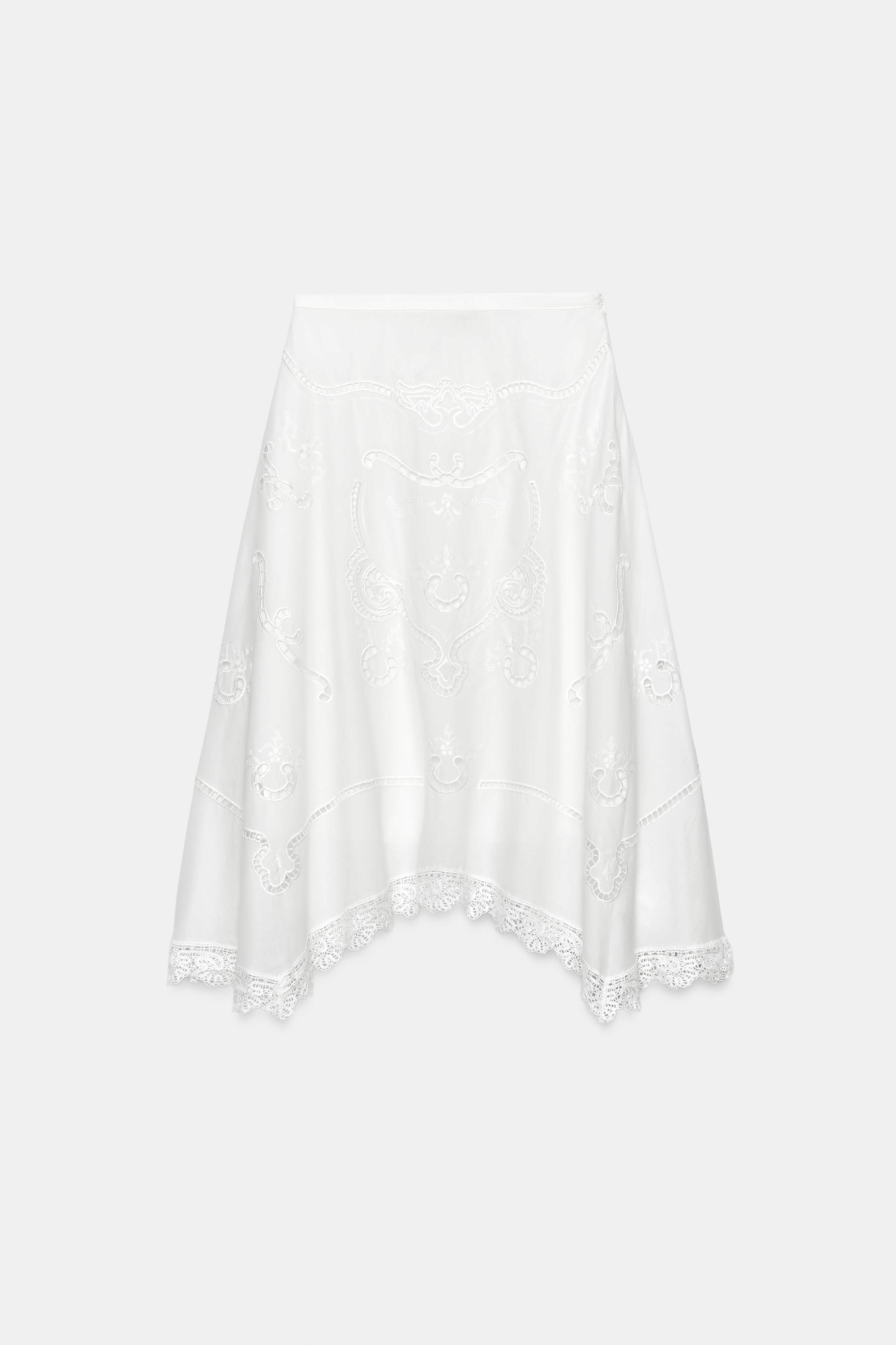 ZW COLLECTION EMBROIDERED ASYMMETRIC SKIRT